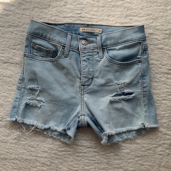 LEVIS mid rise shaping bootcut jean shorts - Picture 2 of 3